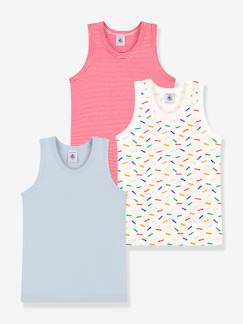 Jongens-Ondergoed-T-shirt-Set van 3 jongenshempjes PETIT BATEAU