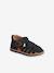 Sandales bébé cuir fermées à boucle marine+marron - vertbaudet enfant 