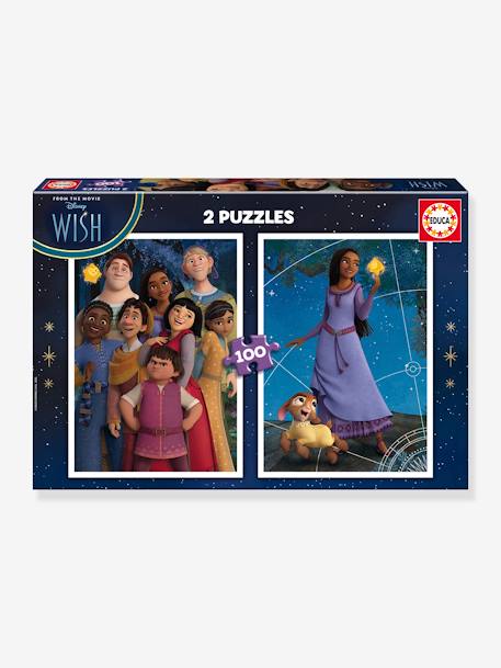 2X100 Puzzels Disney Wish - EDUCA paars - vertbaudet enfant 