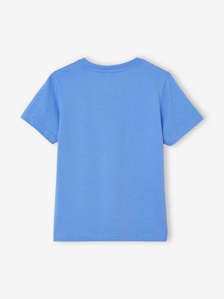 Set van 3 geassorteerde jongens-T-shirts met korte mouwen azuurblauw+blauwgroen+cappuccino+gemêleerd wit+groen - vertbaudet enfant 