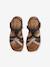 Leren kindersandalen met klittenband veel blauw+wit - vertbaudet enfant 