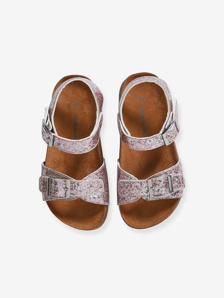 Sandalen met dubbele verstelbare gespen voor kinderen, collectie kleuterschool meerkleurig - vertbaudet enfant 