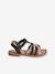 Leren kindersandalen met klittenband veel blauw+wit - vertbaudet enfant 