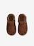 Sandales bébé cuir à scratchs fermées acajou+marine+or - vertbaudet enfant 