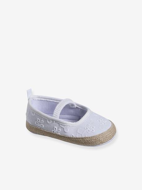 Chaussons souples élastiqués bébé blanc - vertbaudet enfant 