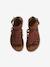 Sandales esprit spartiates cuir enfant marron - vertbaudet enfant 