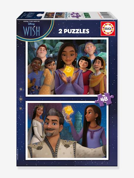 2X50 Puzzles Disney Wish - EDUCA BORRAS violet - vertbaudet enfant 