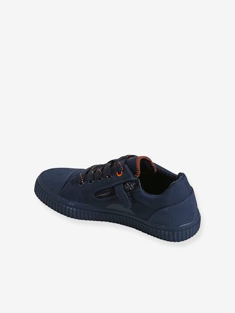 Baskets toile lacées et zippées enfant marine - vertbaudet enfant 
