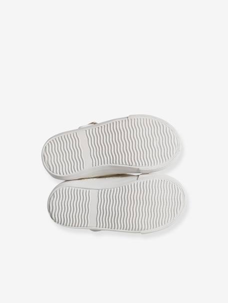 Geborduurde babysandalen BLANC CLAIR UNI AVEC DECOR - vertbaudet enfant 