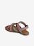 Leren kindersandalen met klittenband meerkleurig - vertbaudet enfant 