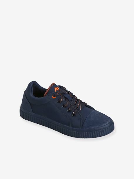 Baskets toile lacées et zippées enfant marine - vertbaudet enfant 