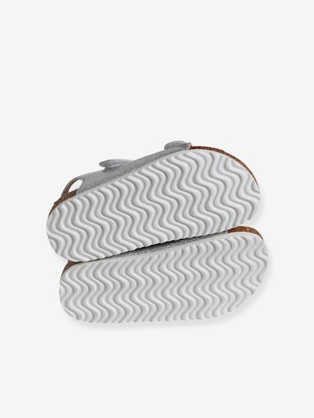 Sandales fille Disney La Reine des Neiges GRIS CLAIR METALLISE - vertbaudet enfant 