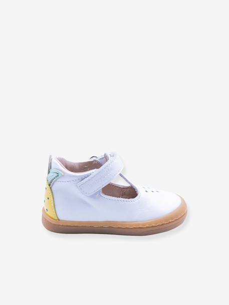 Bottillons scratchés cuir bébé 4205B126 Babybotte blanc - vertbaudet enfant 