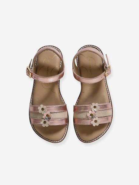 Sandales cuir enfant collection maternelle ocre - vertbaudet enfant 