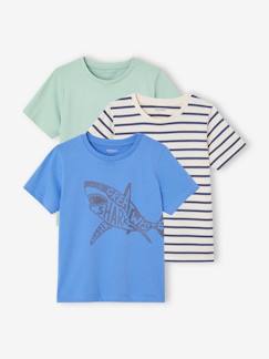 Jongens-T-shirt, poloshirt, souspull-Set van 3 geassorteerde jongens-T-shirts met korte mouwen