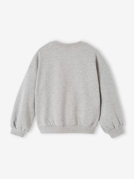 Sweat-shirt fille The Rolling Stones gris chiné - vertbaudet enfant 