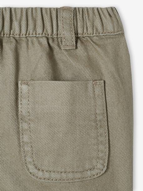 Babybermuda met elastische taille kaki - vertbaudet enfant 