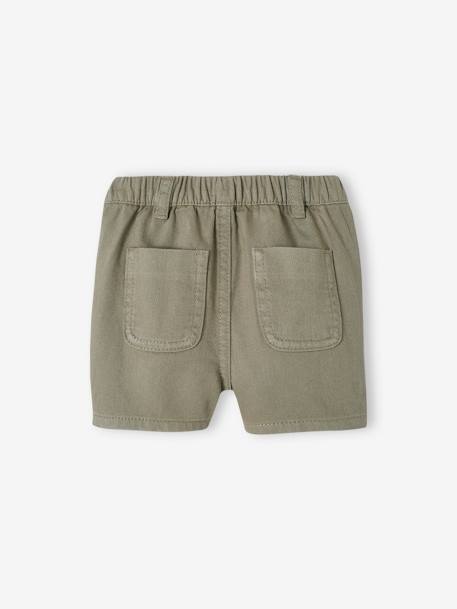 Babybermuda met elastische taille kaki - vertbaudet enfant 