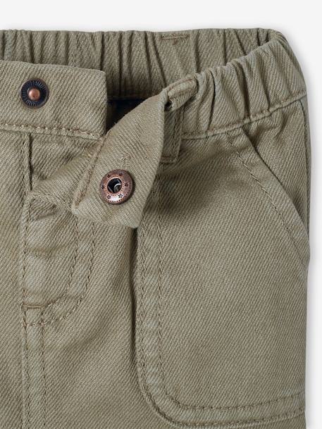 Babybermuda met elastische taille kaki - vertbaudet enfant 