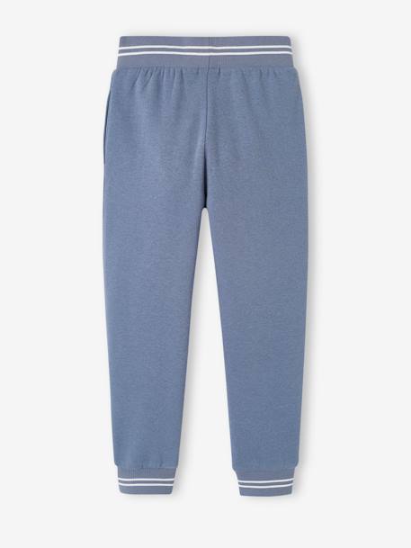 Pantalon jogging sport en molleton garçon. bleu grisé+gris chiné+marine - vertbaudet enfant 