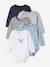 Lot de 5 bodies manches longues bébé emmanchure US en coton Bio bleu nuit - vertbaudet enfant 
