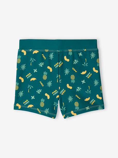 Jongenszwemshort ananasprint smaragdgroen - vertbaudet enfant 