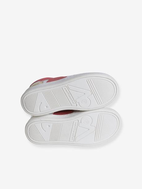 Leren sneakers voor meisjes, kleutercollectie veel roze - vertbaudet enfant 