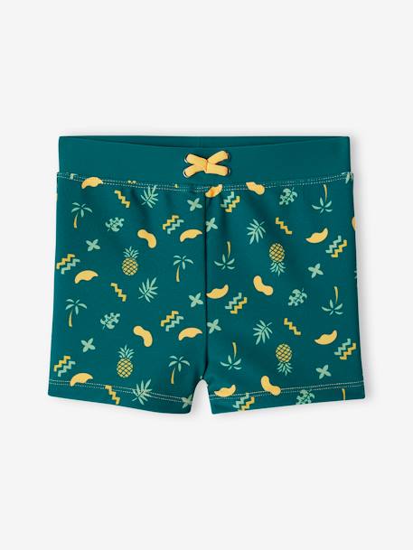 Jongenszwemshort ananasprint smaragdgroen - vertbaudet enfant 