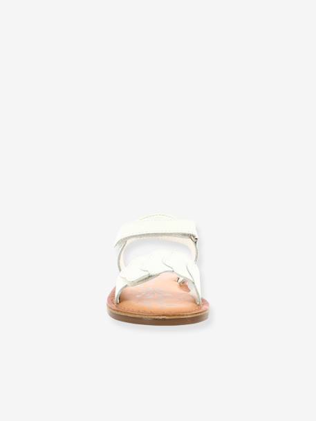 Sandales cuir bébé Dyastar 858582-10-3 KICKERS® blanc - vertbaudet enfant 
