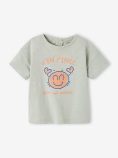 Baby-T-shirt, coltrui-'Zeedieren' baby T-shirt met korte mouwen