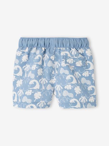 Bedrukte zwemshort voor babyjongens grijsblauw+saliegroen - vertbaudet enfant 