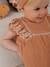 Geborduurde set baby: blouse + short + hoofdband van katoengaas karamel - vertbaudet enfant 