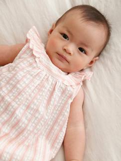 Baby-Gestreepte jurk in seersucker geboorte