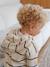 Gestreepte trui met capuchon baby ecru+jeansblauw+terracottategel - vertbaudet enfant 