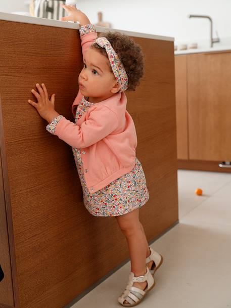 Bébé-Ensemble bébé fille 3 pièces robe cardigan bandeau 