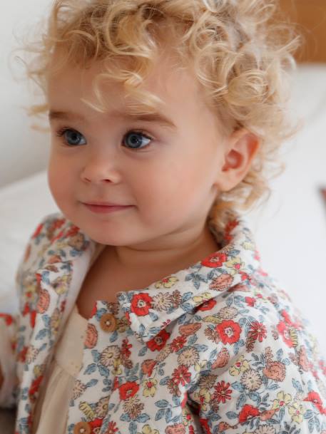 Veste matelassée bébé en gaze de coton écru - vertbaudet enfant 