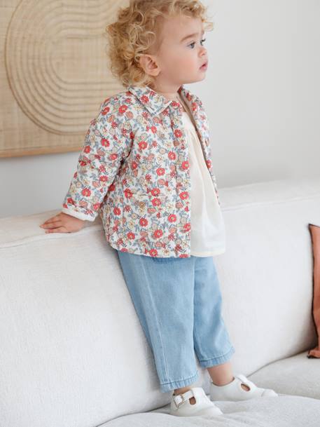 Veste matelassée bébé en gaze de coton écru - vertbaudet enfant 