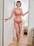 Soutien-gorge rembourré d'allaitement toucher très doux blanc+vieux rose - vertbaudet enfant 