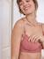 Soutien-gorge rembourré d'allaitement toucher très doux blanc+vieux rose - vertbaudet enfant 