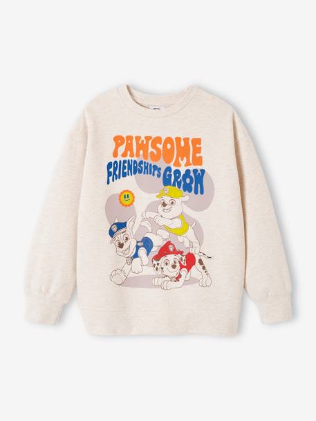 Sweat garçon Pat'Patrouille beige chiné - vertbaudet enfant 