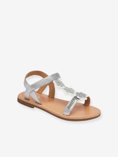 Chaussures-Chaussures fille 23-38-Sandales-Sandales cuir enfant à scratchs Ibiscus PAR M. BELARBI