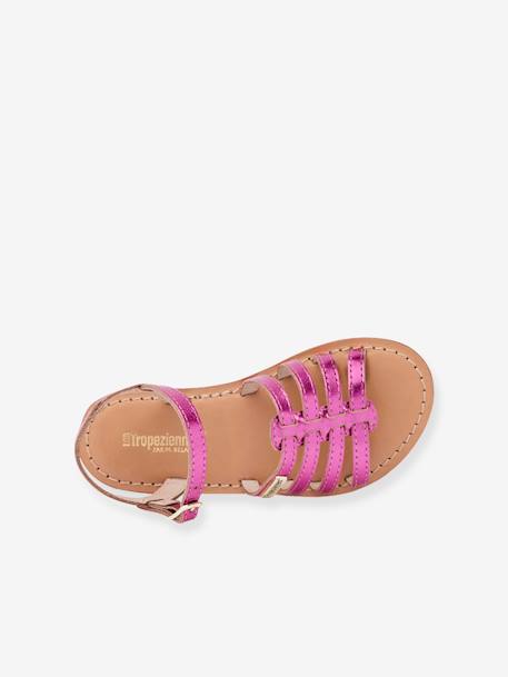 Sandales Berlioz beige doré+fuchsia - vertbaudet enfant 