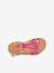 Leren kindersandalen Backle LES TROPEZIENNES® PAR M. BELARBI fuchsia+turquoiseblauw+wit - vertbaudet enfant 
