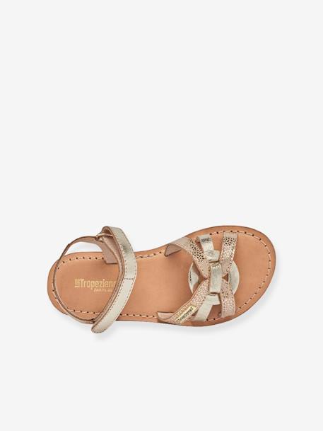 Sandales cuir enfant Badalia PAR M. BELARBI beige doré - vertbaudet enfant 