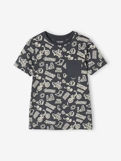 Jongensshirt met korte mouwen en grafisch ontwerp  - vertbaudet enfant