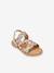 Sandales cuir enfant Bamako BY M. BELARBI argent+multicolore - vertbaudet enfant 