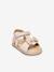 Sandales cuir bébé à scratchs Izorro PAR M. BELARBI beige doré+rose - vertbaudet enfant 