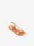 Leren sandalen Badou LES TROPEZIENNES® BY M. BELARBI goudbeige+marineblauw+zilver - vertbaudet enfant 