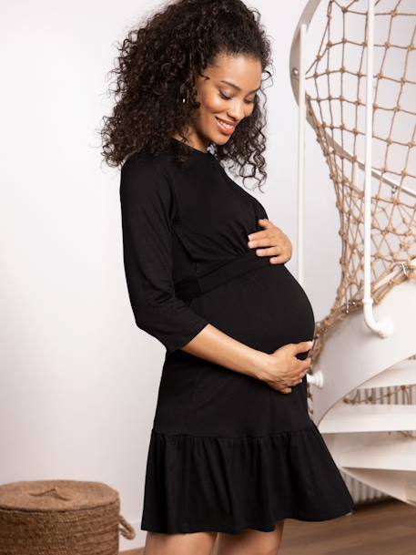 Zwangerschapsjurk Jenna ENVIE DE FRAISE zwart - vertbaudet enfant 
