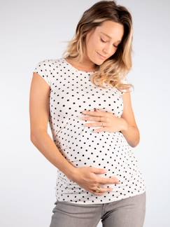 Zwangerschapskleding-T-shirt-Zwangerschapstop met stippen Katia Dots ENVIE DE FRAISE